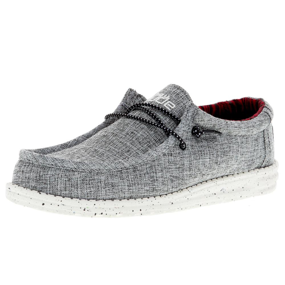 Hey Dude Men's Wally Eco Linen Black Casual Shoe