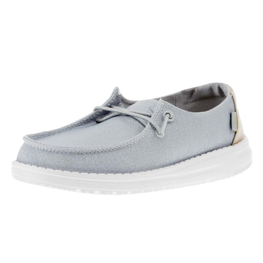 Hey Dude Youth Wendy Glitter Smoke Quartz Casual Shoe