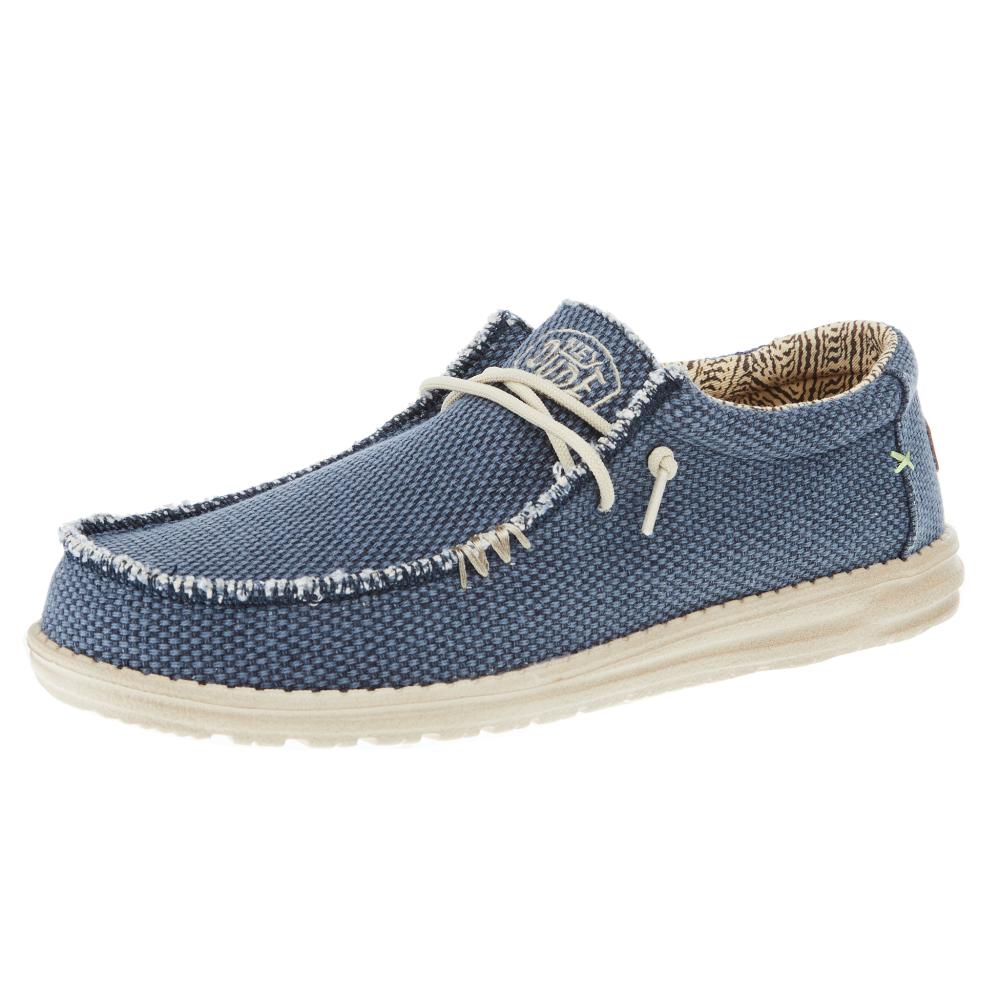 Hey Dude Men's Wally Braided Blue Night Casual Shoe