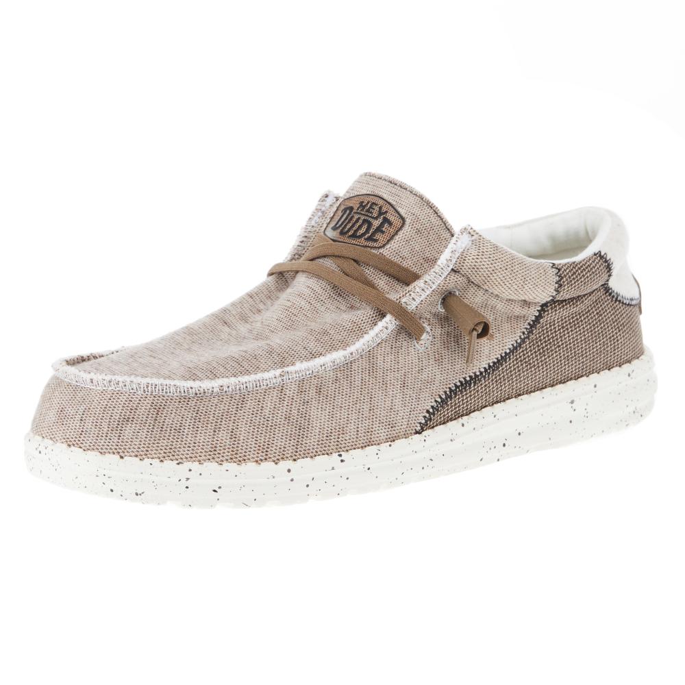Hey Dude Men's Wally Stitch Teak Casual Shoe