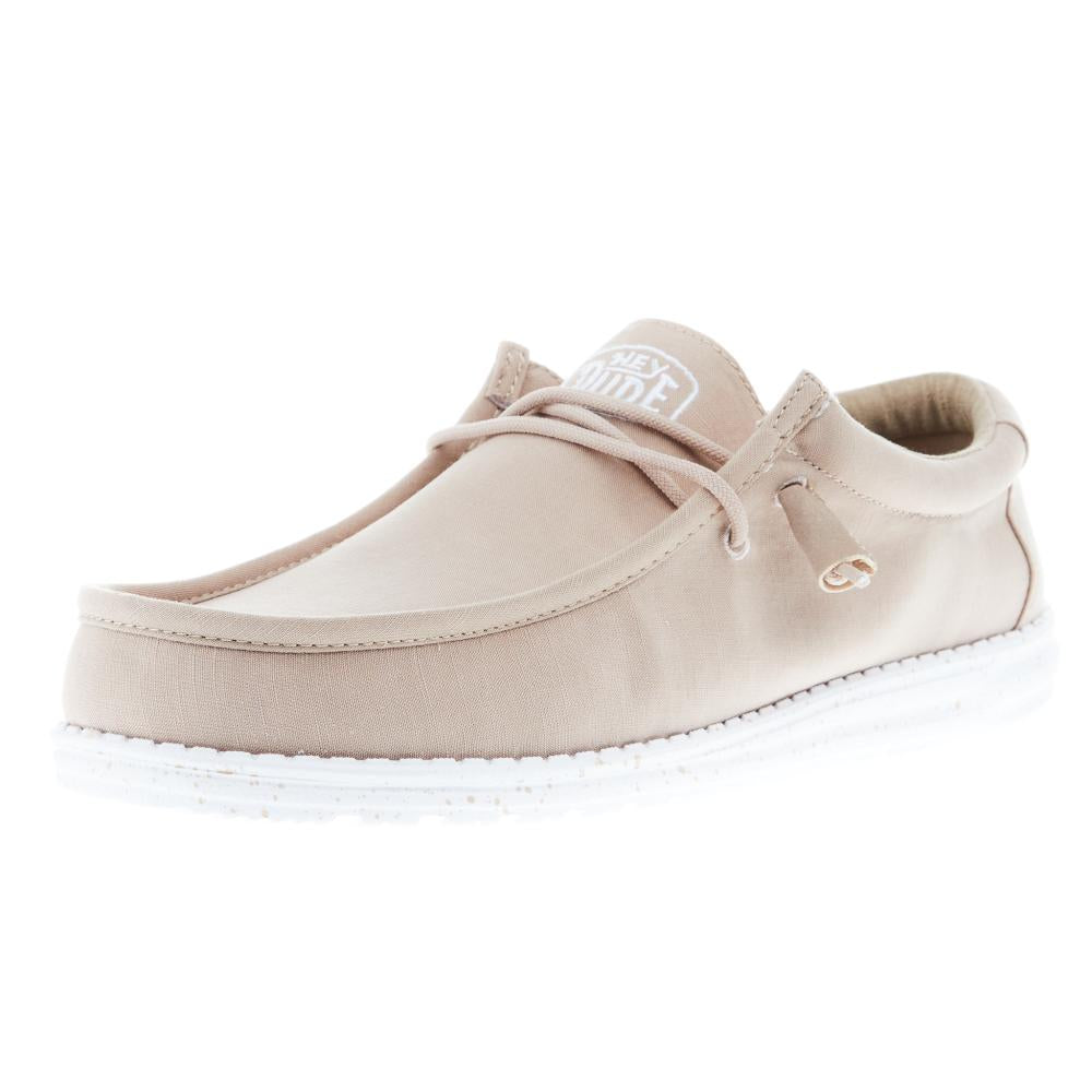 Hey Dude Men's Wally Slub Tan Canvas Shoes