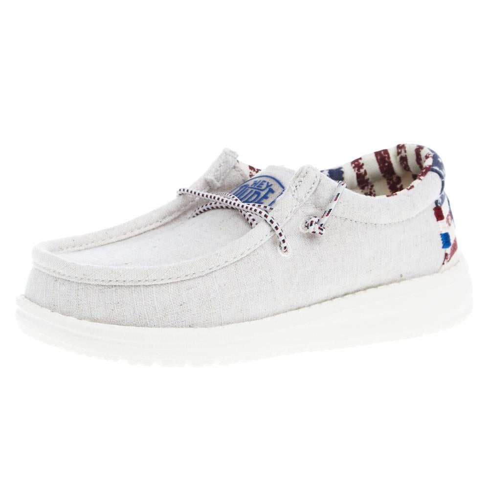 Hey Dude Youth Wally Off White Patriotic