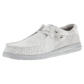 Hey Dude Men's Wally Stitch Flecked Woven Grey Casual Shoe
