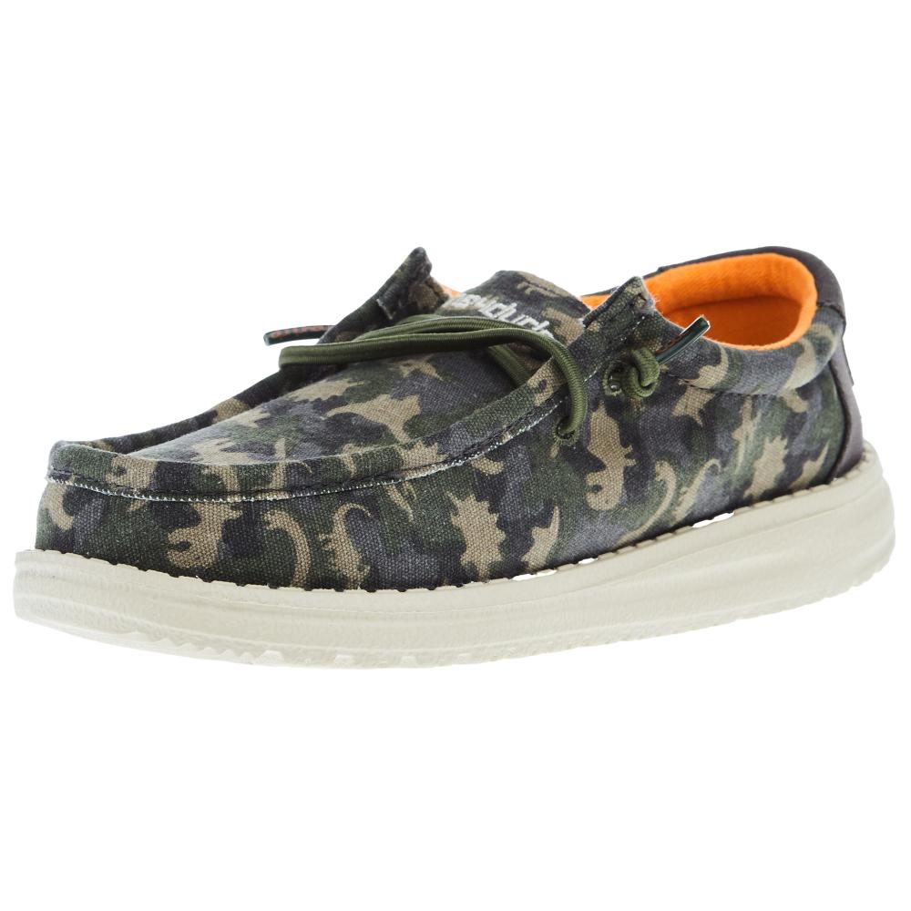 Hey Dude Youth Wally Camodino Musk Casual Shoe
