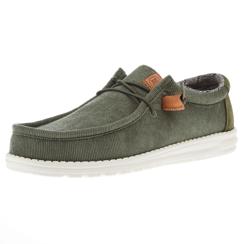 Hey Dude Men's Olive Wally Corduroy Casual