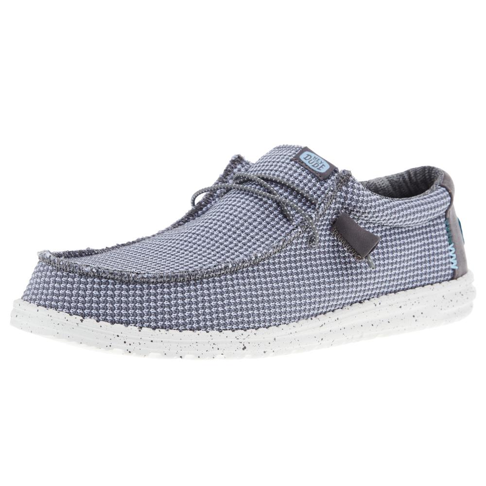 Hey Dude Mens Grey Wally Sport Mesh Casual