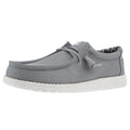 Hey Dude Mens Grey Wally Canvas Casual Shoe
