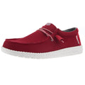 Hey Dude Mens Wally Sport Mesh Dark Red Casual Shoe