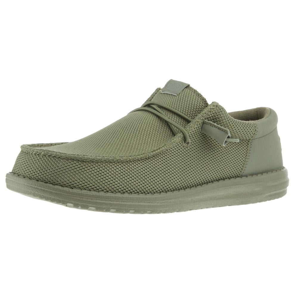 Hey Dude Mens Green Wally Funk Mono Casual Shoe
