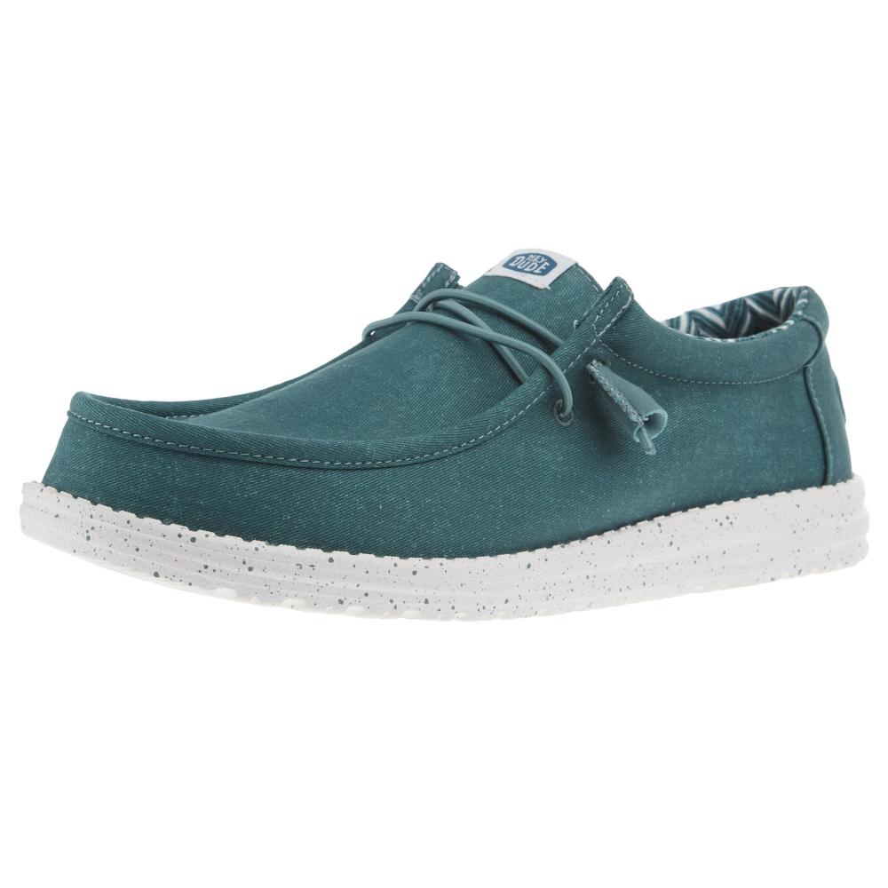 Hey Dude Mens North Atlantic Wally Stretch Canvas Casual Shoe