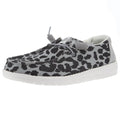 Hey Dude Womens Wendy Leopard Sparkle Black/Grey Casual