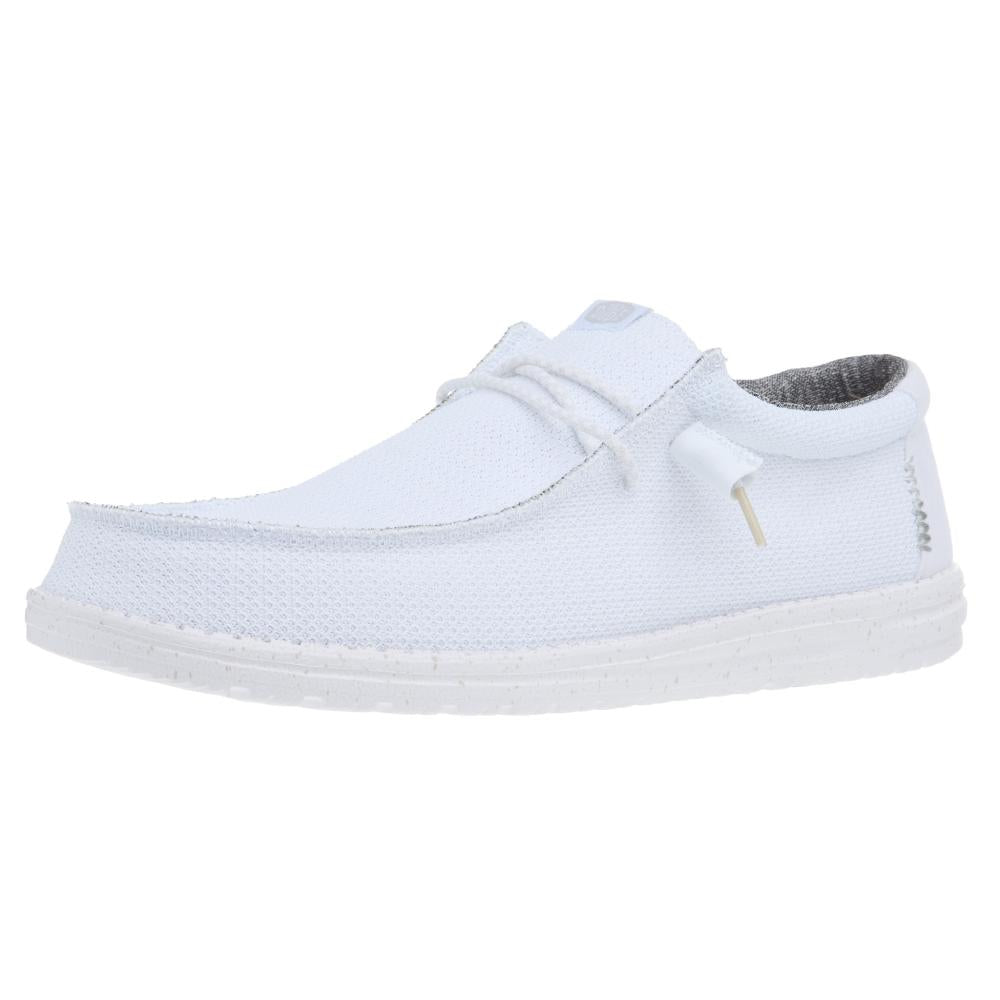 Hey Dude Men's Wally Sport Mesh White Casual Shoe