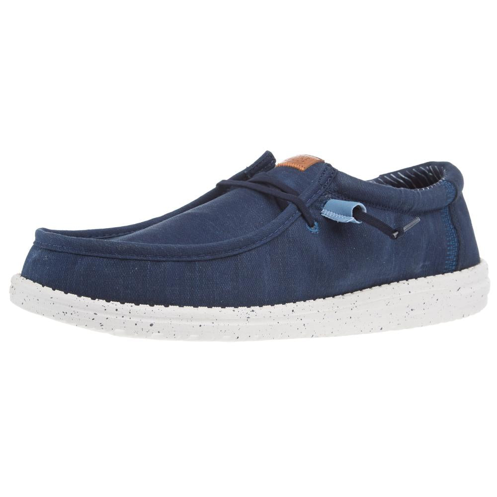 Hey Dude Men's Wally Elevated Basic Navy Casual Shoe