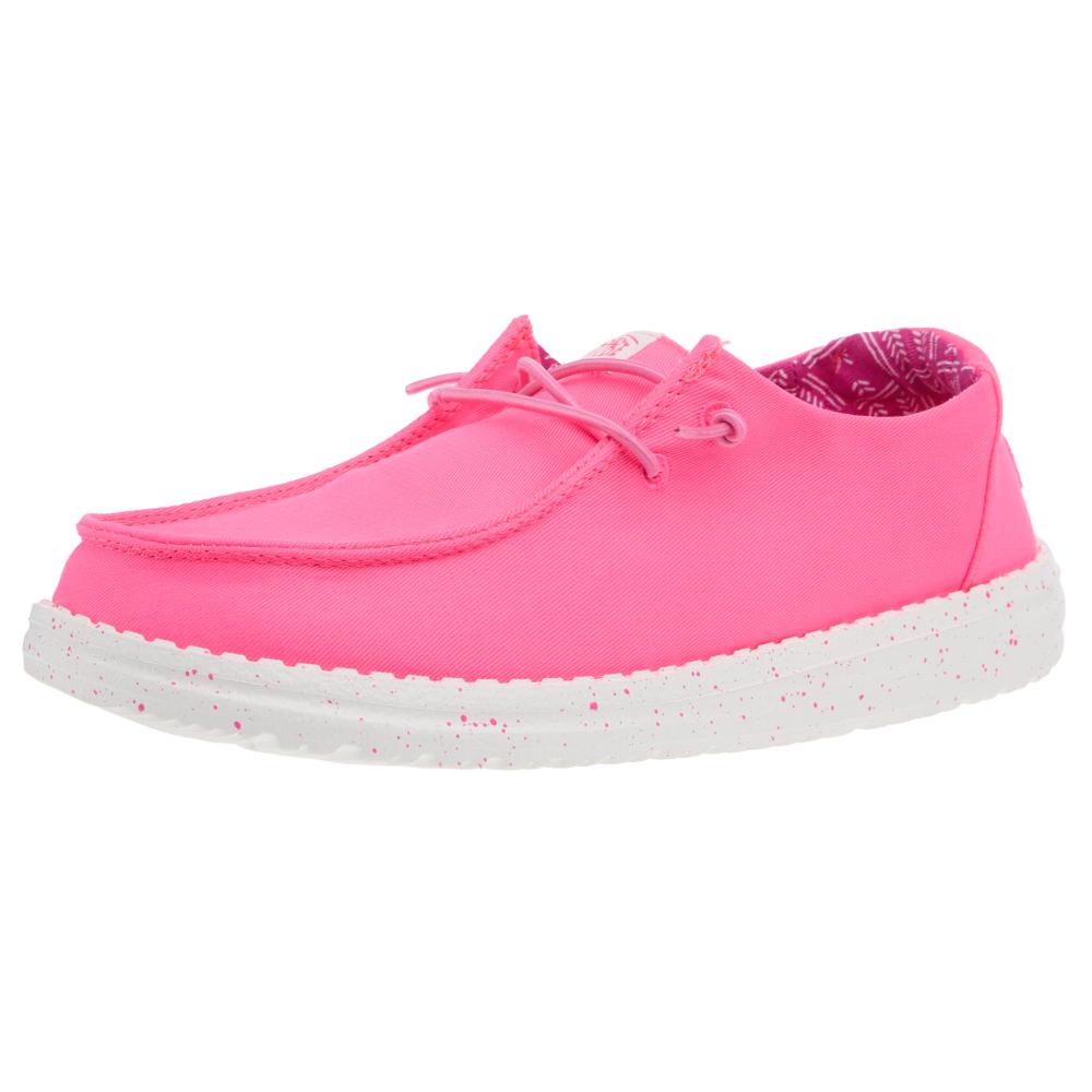 Hey Dude Women's Wendy Canvas Neon Pink Casual
