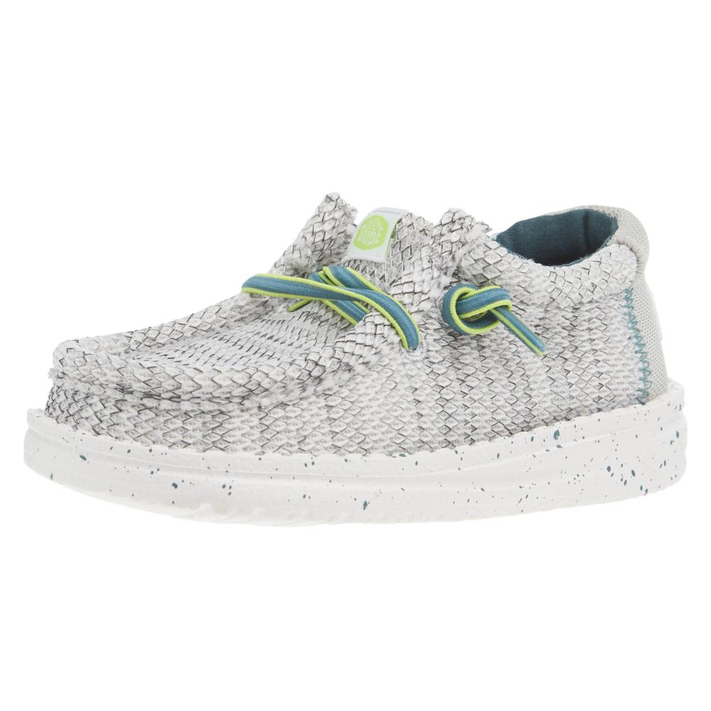 Hey Dude Wally Toddler Heathered Mesh White