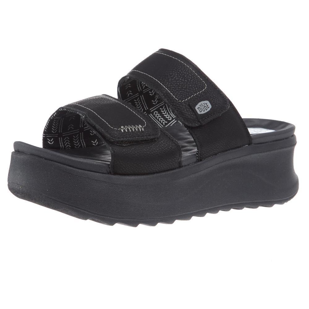 Hey Dude Women`s Delray Slide Black Sandal