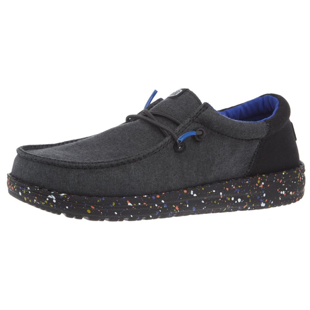 Hey Dude Wally Youth Funk Splatter Black Casual Shoe