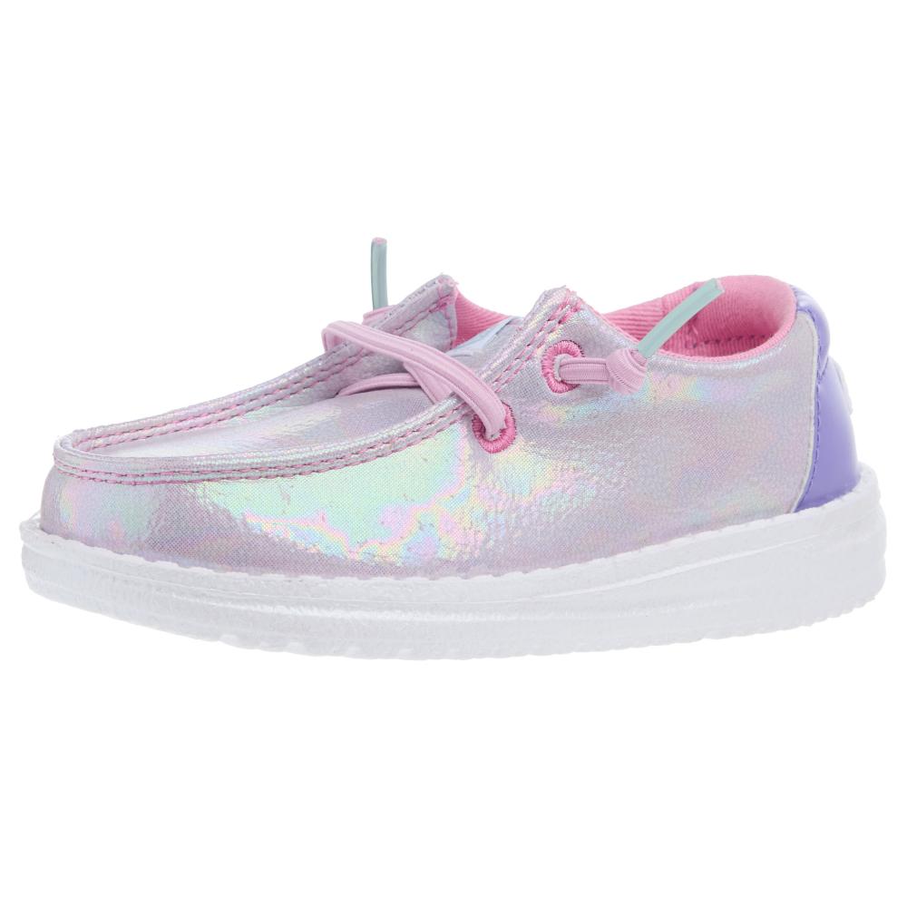 Hey Dude Toddler Wendy Iridescent Sparkle Purple Casual Shoe