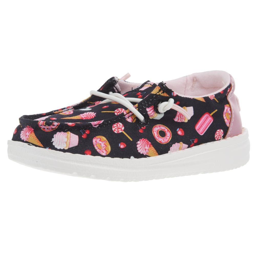 Hey Dude Toddler Sweet Treat Navy and Multicolor Casual Shoe