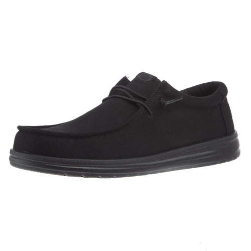 Hey Dude Men's Triple Black Wally Work Casual Shoe
