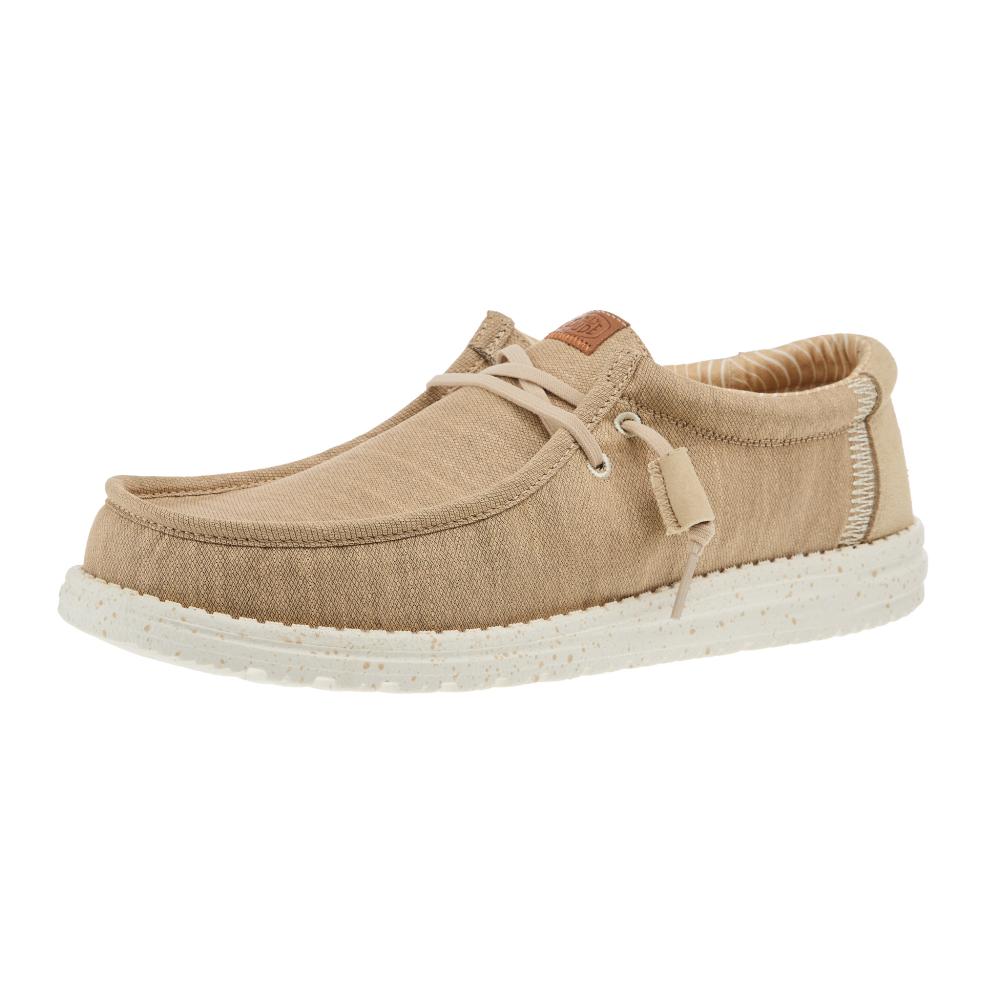 Hey Dude Mens Wally Elevated Basic Khaki Shoe
