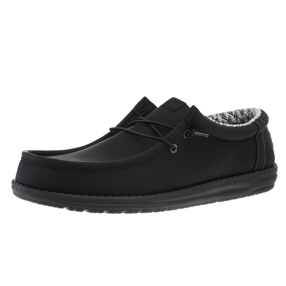 Hey Dude Mens Wally Classic Black Casual Shoe