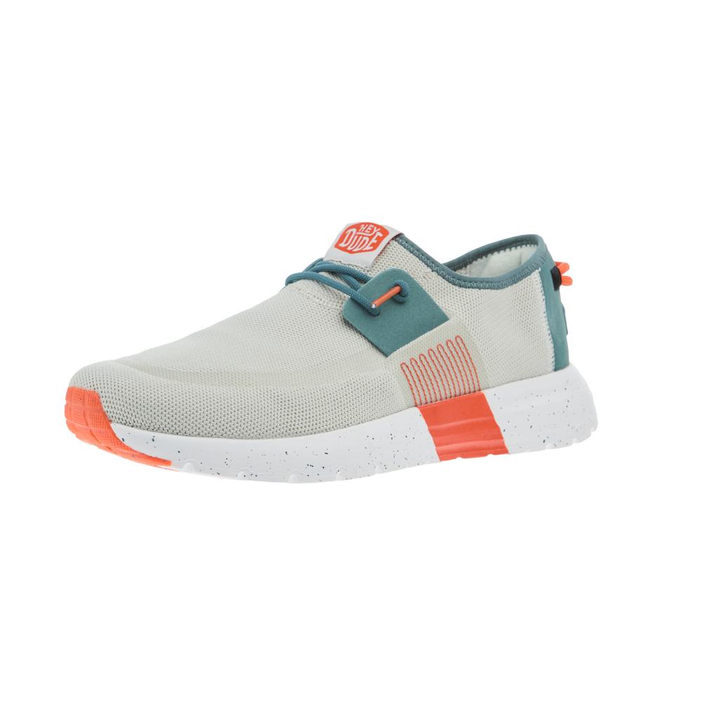 Hey Dude Men`s Sirocco Active Blue Grey/Orange Casual Shoe