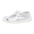 Hey Dude Womens Disco Sequin Silver Casual Shoe