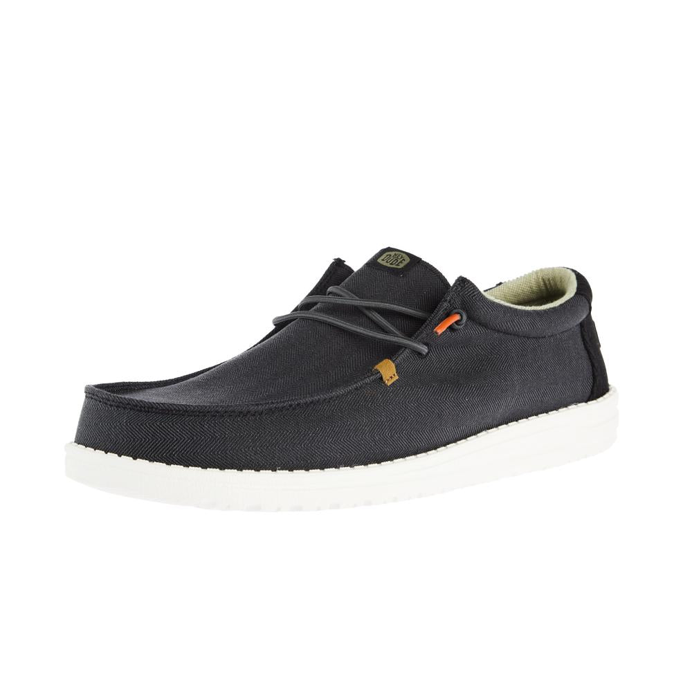 Hey Dude Men`s Grey Wally Herringbone Casual Shoe