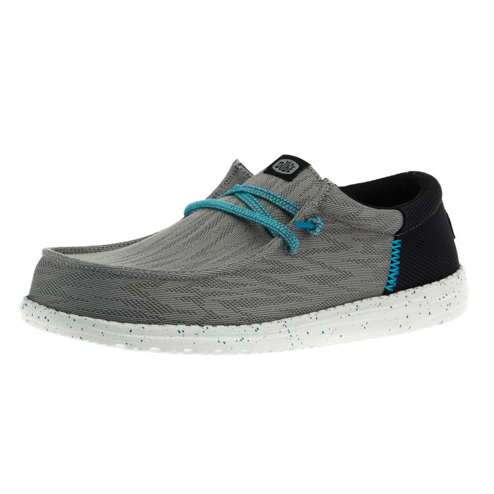 Hey Dude Men`s Moon Grey Wally Funk Casual Shoe