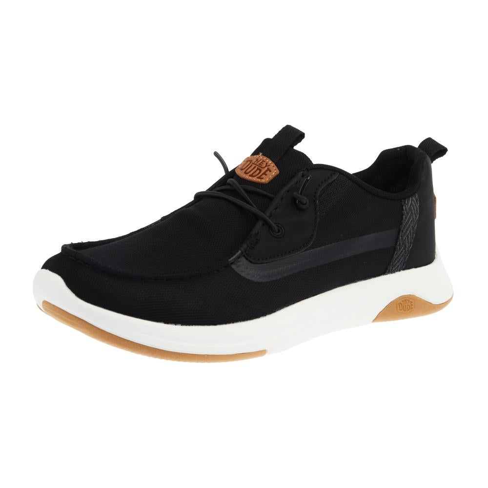 Hey Dude Men`s Black Wally Drift Mesh Tennis Shoe