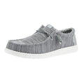 Hey Dude Men`s Grey Wally Stretch Mesh Casual