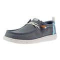 Hey Dude Men`s Grey/Denim Wally Summer Linen Casual Shoe