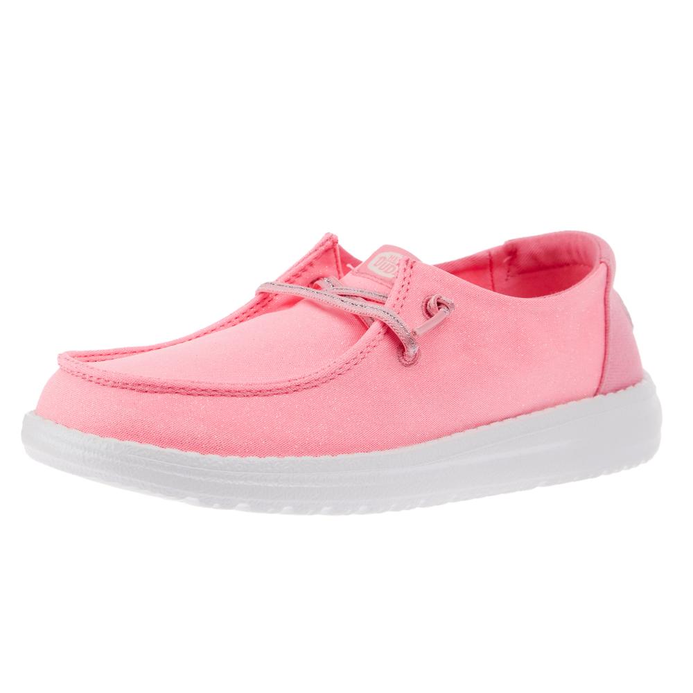 Hey Dude Wendy Youth Stardust Pulmeria Pink Slip-On