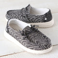 Hey Dude Wendy Woven Zebra Black Stripe Shoes