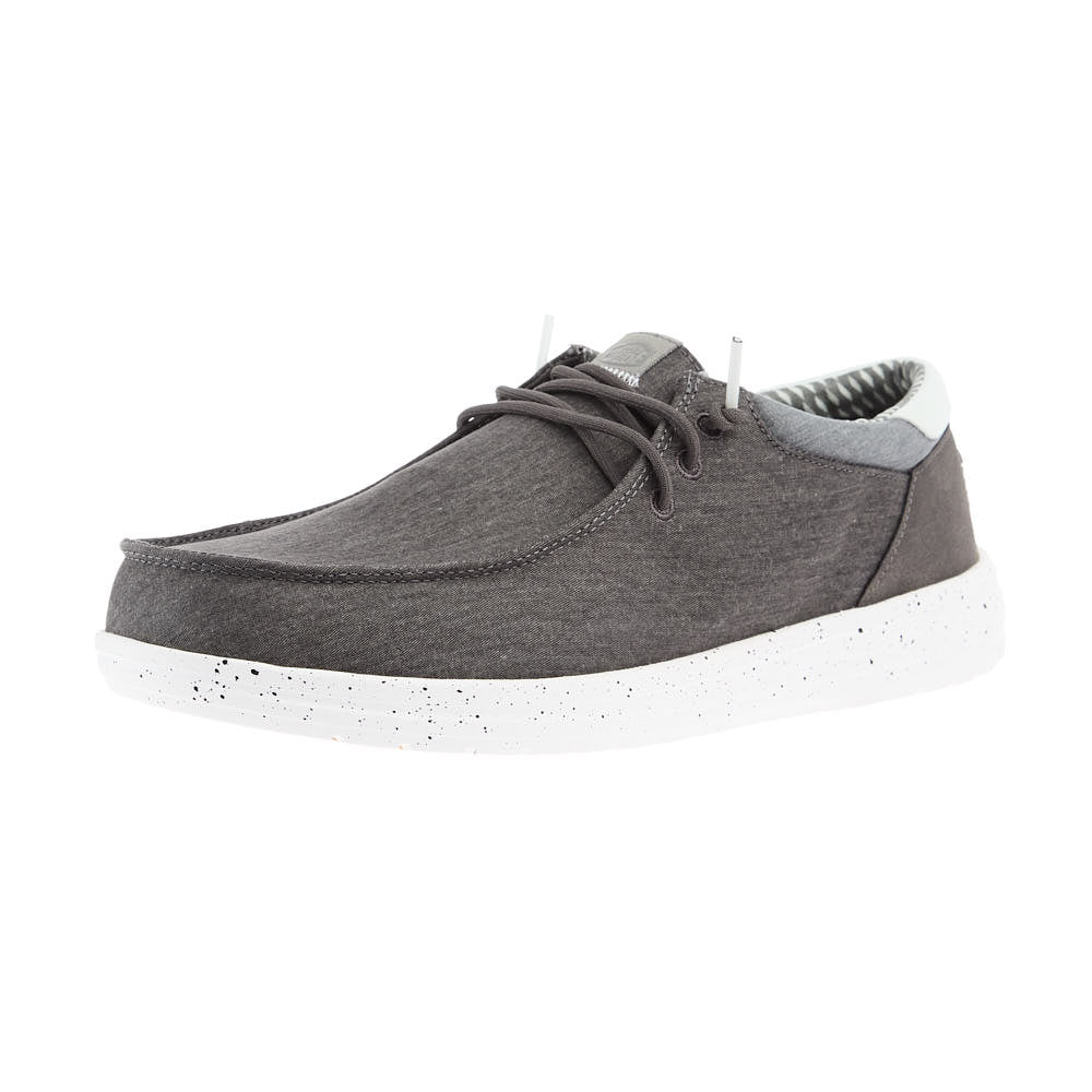 Hey Dude Mens Grantie Grey Paul Washed Nylon Casual Shoe