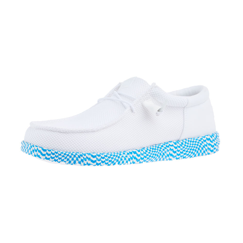 Hey Dude Men's White Wally Funk Warped Geo Sole Casual