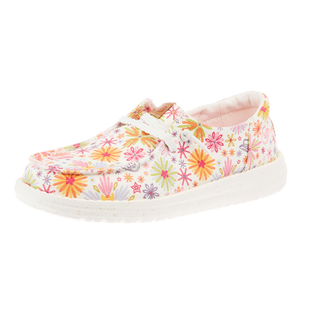 Hey Dude Youth Wendy Western Cowgirl Pink Casual Shoe