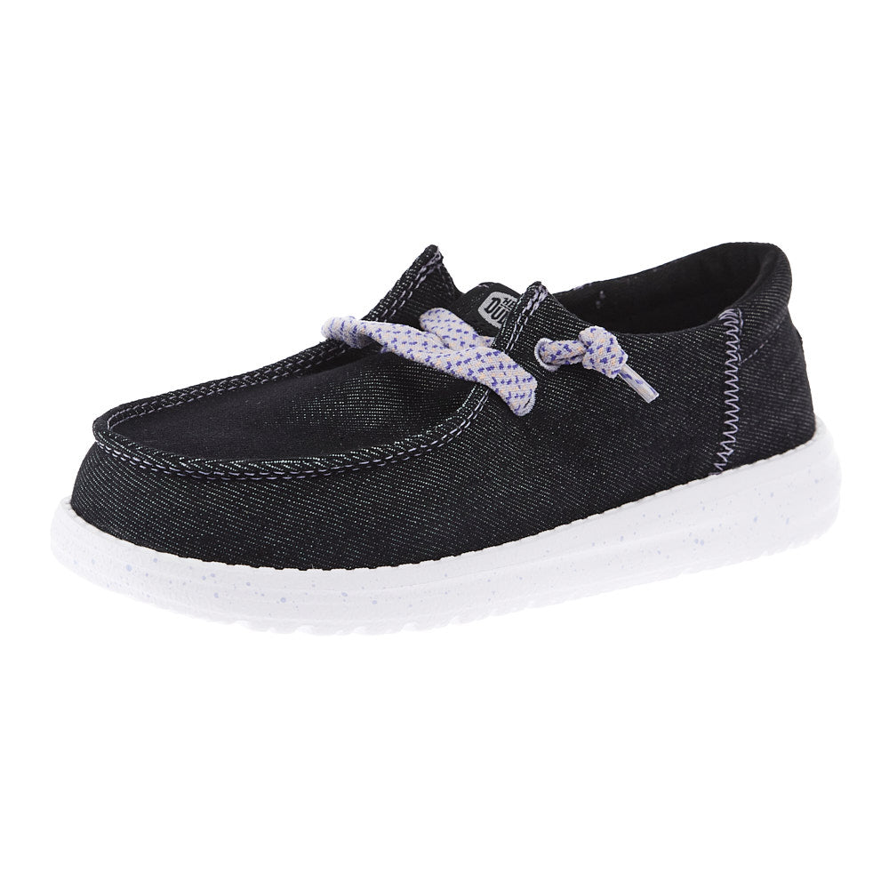 Hey Dude Youth Wendy Funk Friendship Lace Black Casual Shoe