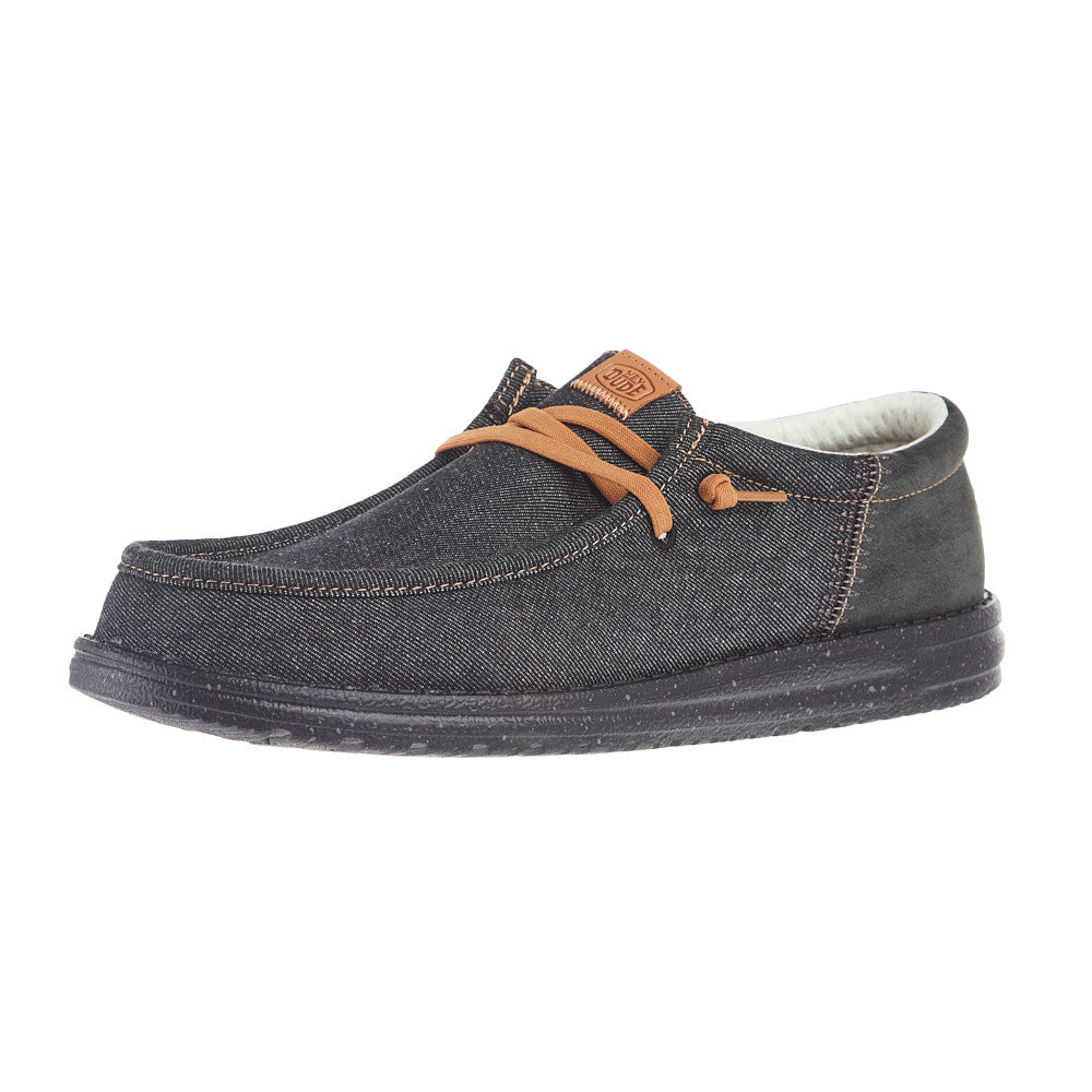 Hey Dude Men's Wally Funk Denim Black Casual