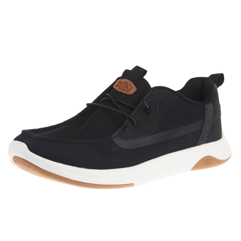 Hey Dude Men's Wally Drift Classic Black/White Sneaker