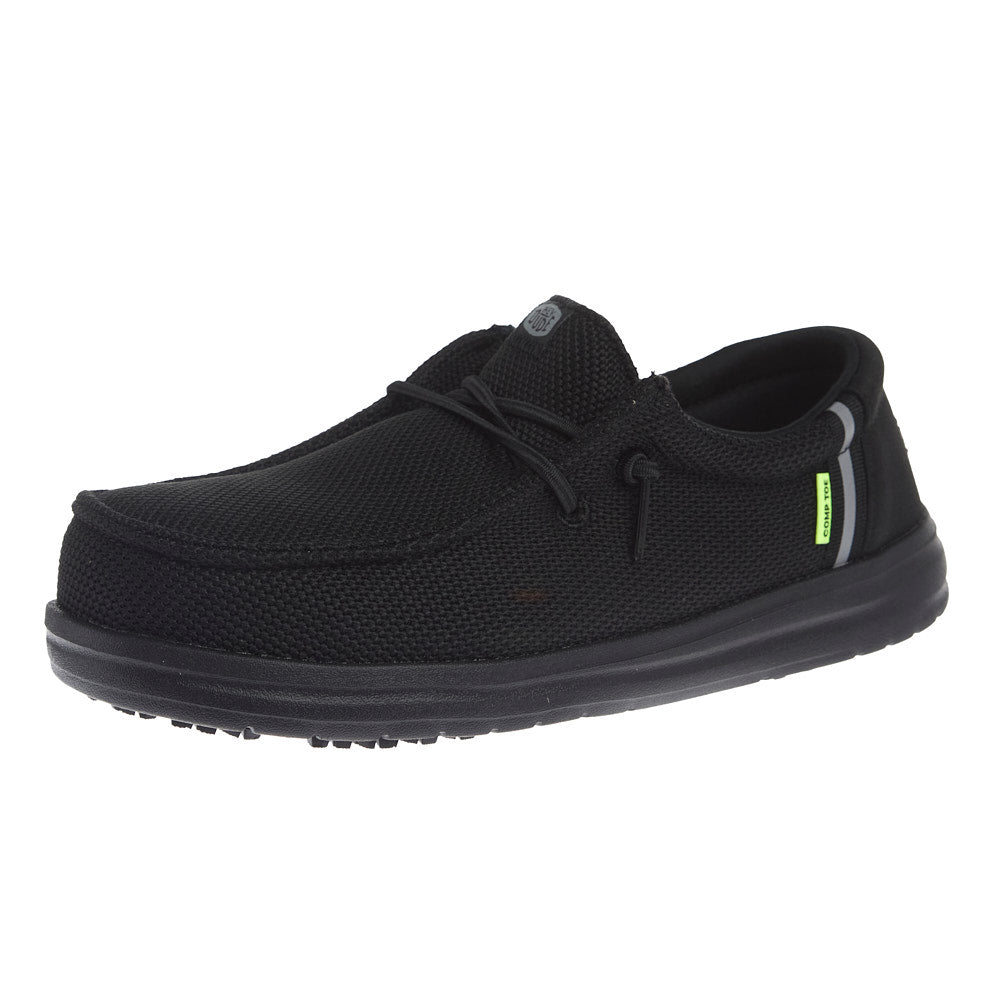 Hey Dude Women's Wendy Work Black Slip On Composite Toe Work Shoe