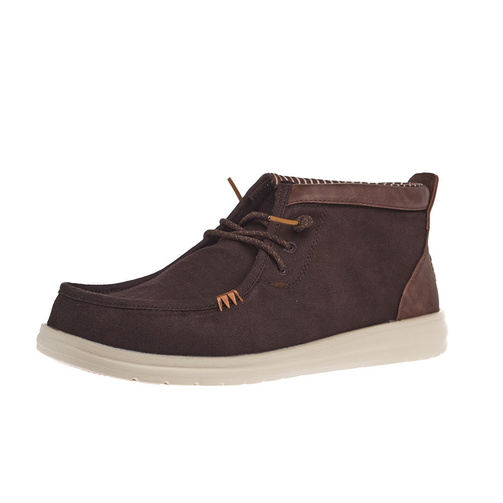 Hey Dude Men's Two Tone Brown Wally Mid Gripr Vin Casual