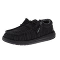 Hey Dude Youth Wally Stretch Sox Black on Black Casual Shoe