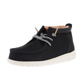 Hey Dude Youth Black Wally Mid Classic Casual Shoe