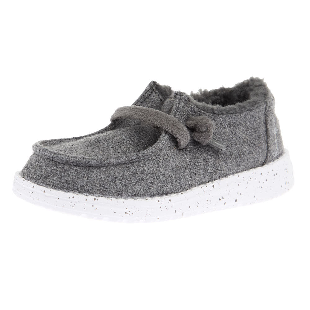 Hey Dude Toddler's Wendy Charcoal Wool Cozy Casual Shoe