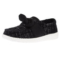 Hey Dude Women's Wendy Bow Tweed Black Casual