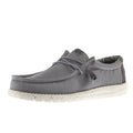 Hey Dude Men's Wally Stretch Canvas Grey Bone White Casual Shoe