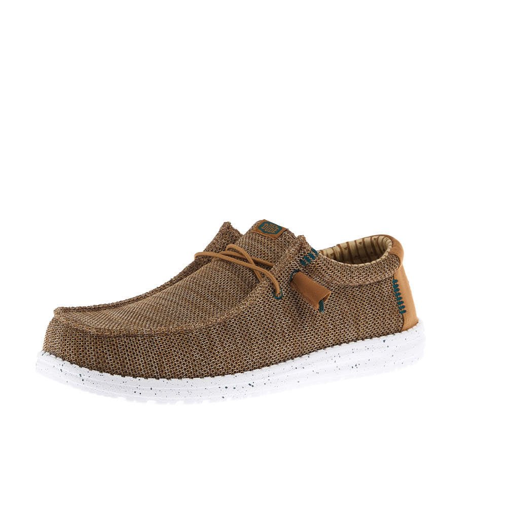 Hey Dude Men's Wally Stretch Sox Bone Brown Casual Shoe