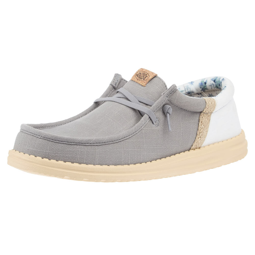 Hey Dude Men's Wally Funk Summer Stitch Flannel Grey Casual Shoe